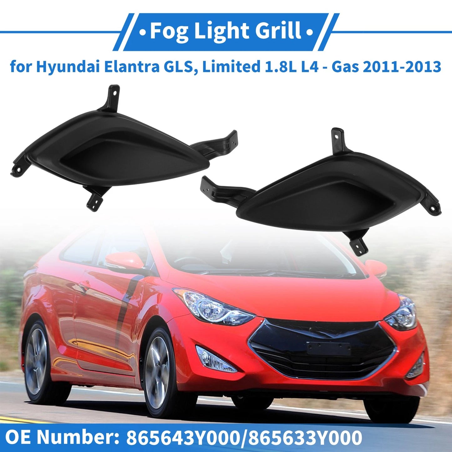 Fog Light Grill No. 865643Y000 for Hyundai Elantra (2011–2013)