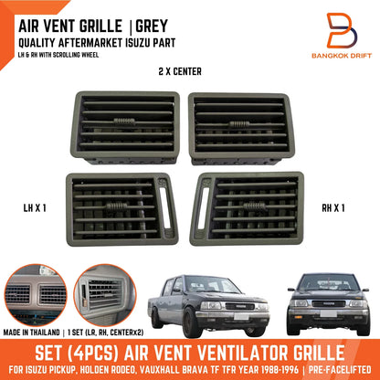 4 x Air Vent Grille for Holden Rodeo Ute TF (1988-1996)