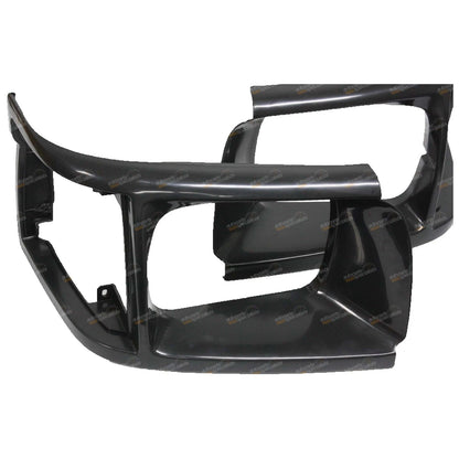 Set of 2 Dark Grey Headlight Surrounds for Toyota Hiace (1989–1992)