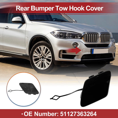 Rear Bumper Tow Hook Cover for BMW 428i Black (2014-2016)
