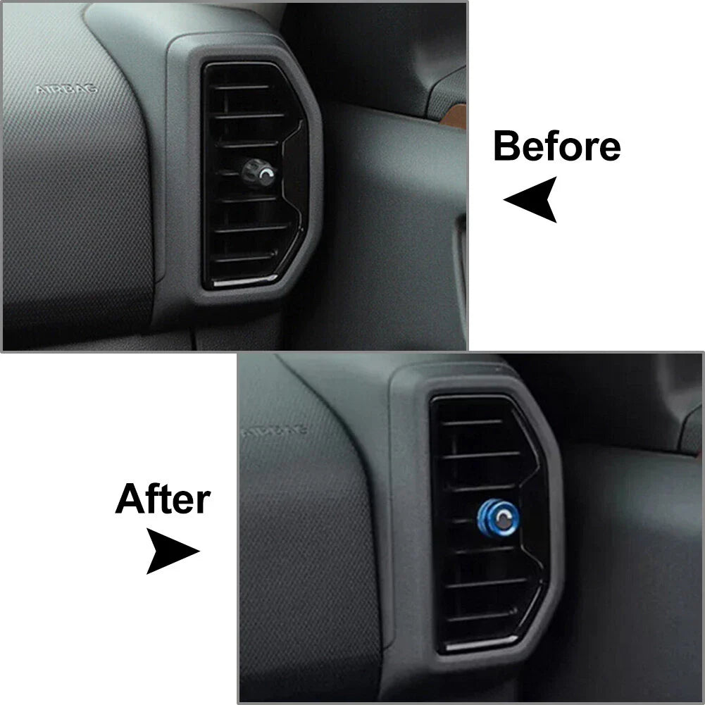 Blue Center Air Conditioner Vent Ring Cover for Ford Bronco Sport (2021-2024)