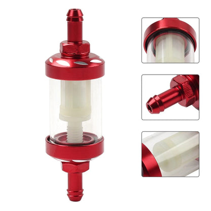 Inline 8MM Motorcycle Gas Fuel Filter (Universal)