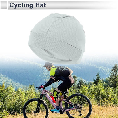 Cycling Hat Sweat Wicking Breathable Light Gray 23x13cm (2023)