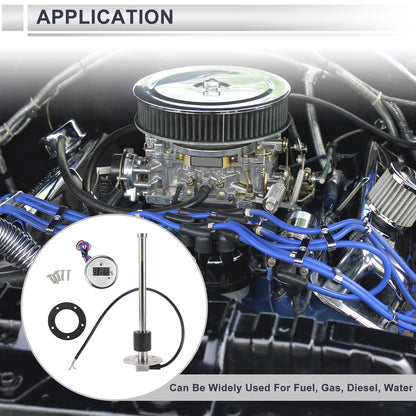 Fuel Sending Unit and Gauge Kit 240-33 Ohm for Boat Car Truck (9.06")