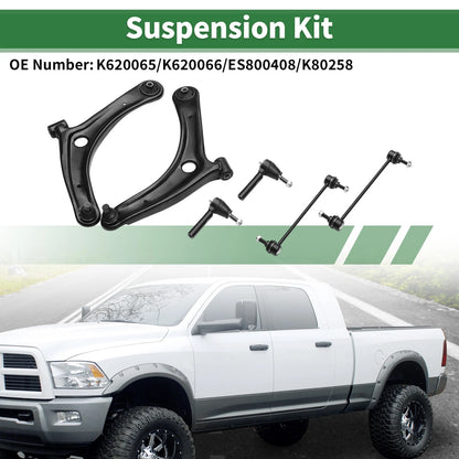 6 Pc Front Lower Control Arms for Jeep Compass (2007–2014) No.K620065/K620066/ES800408