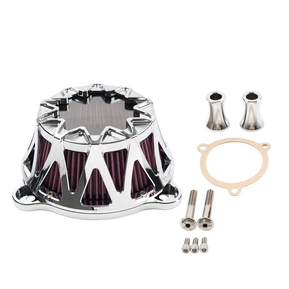 Black Air Cleaner Intake Filter for Harley Touring Street Glide Road King (2008–2016)