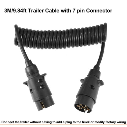 7Pin Trailer Light Board Extension Cable for RV (9.84ft)