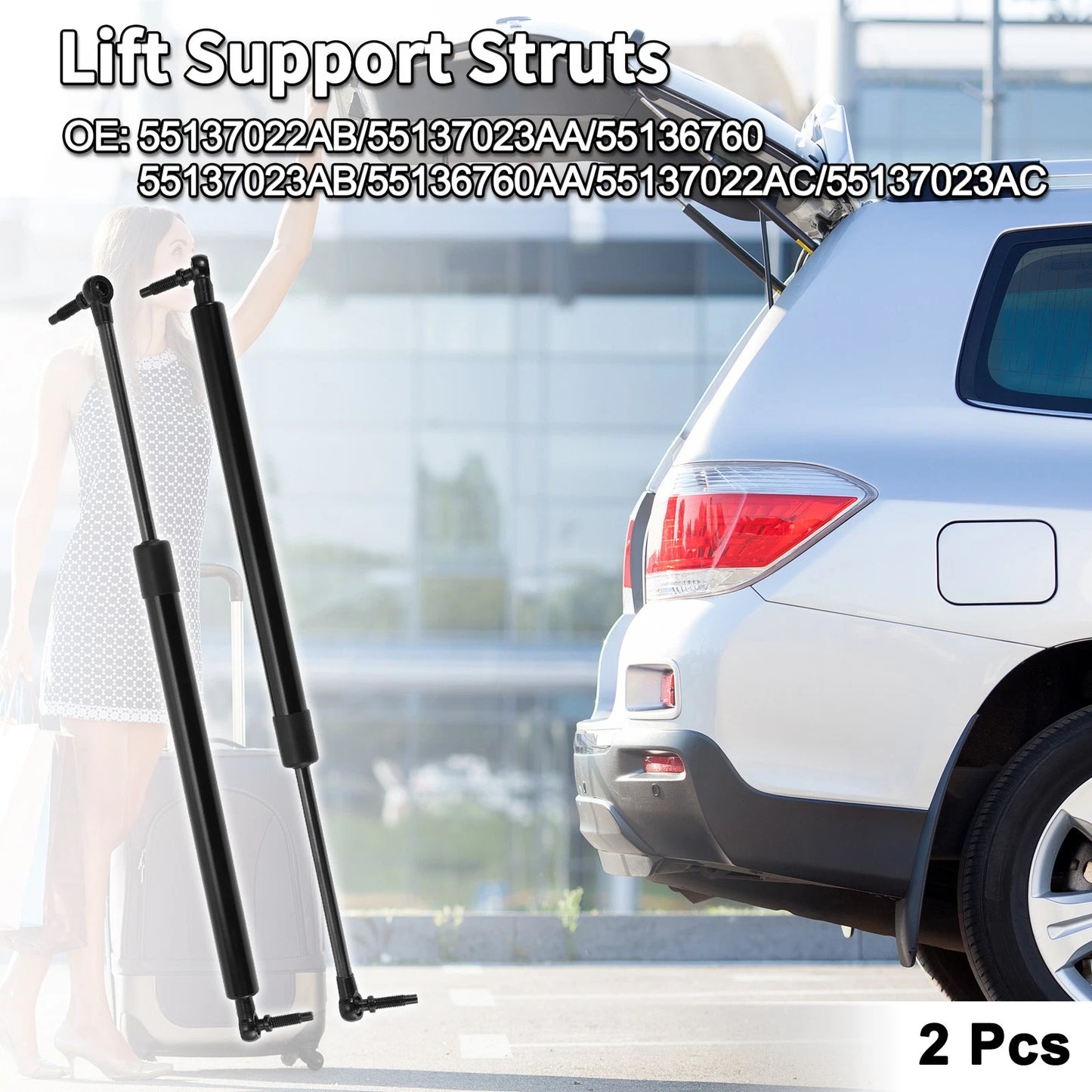 Rear Hatch Lift Supports Struts No. 55137022AB for Jeep Grand Cherokee (1999–2004)