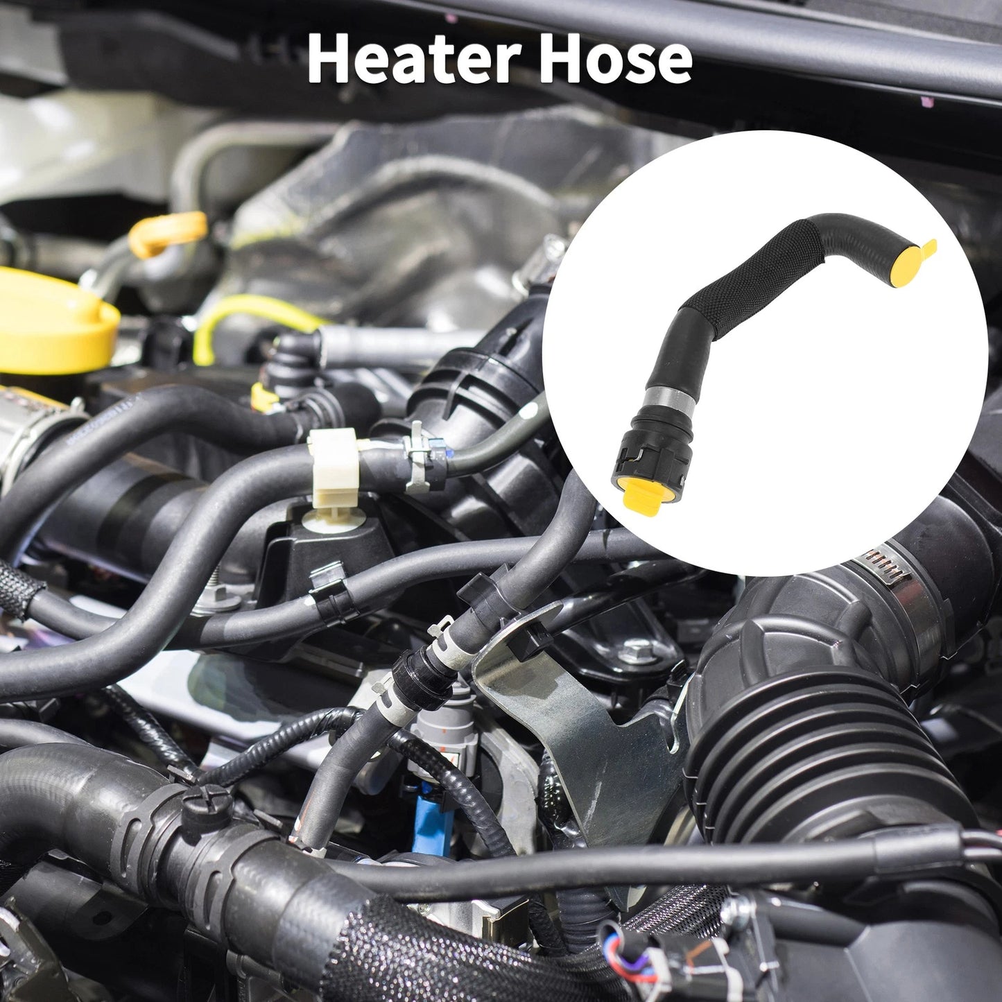 Heater Hose for Audi A4 B8 2.0L (2010–2016) 8K0121109Q Rubber Black