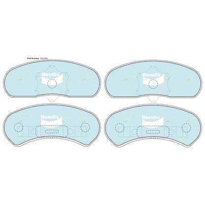 Set of 4 Bendix Front Disc Brake Pads for Ford Fairlane (1972–1988)