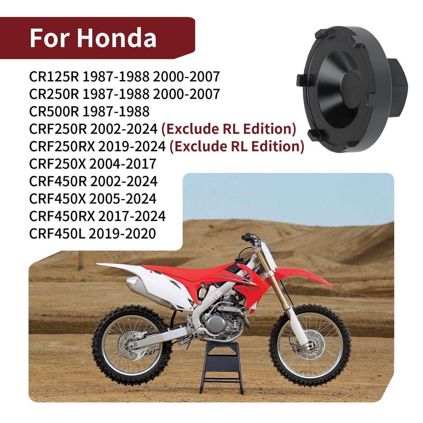 Seal Bearing Retainer Tool for Honda CR125R CR250R (1987–2007)