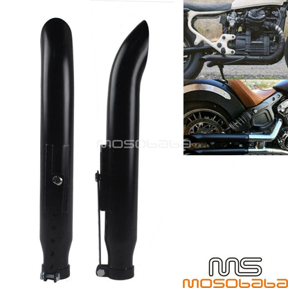 19” Universal Exhaust Muffler Turn-out Pipe Tip for Harley BMW Bobber