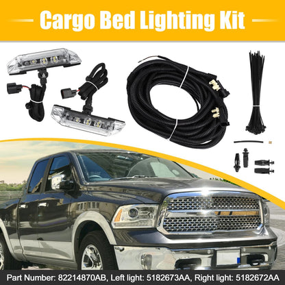 Set of 4 LED Cargo Bed Lights for Dodge Ram 1500 2500 3500 (2010–2023) 82214870AB