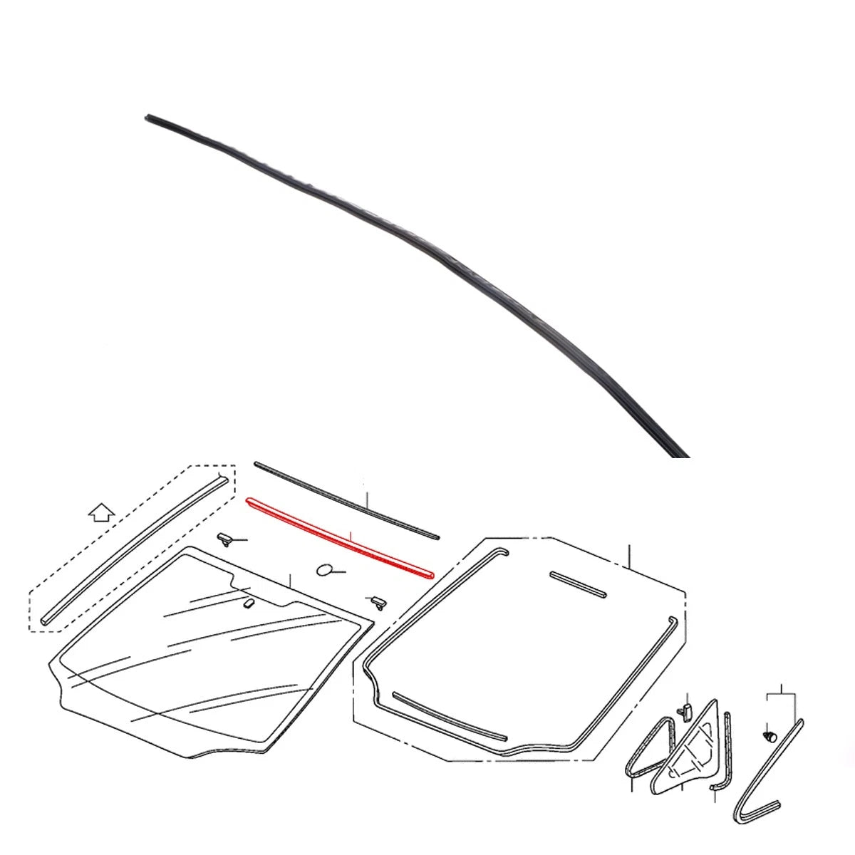 Front Windshield Molding for Honda Civic Sedan (2006–2010)
