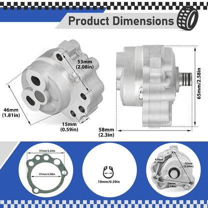Oil Pump with Gasket for Yamaha Raptor 660R (2001–2005)