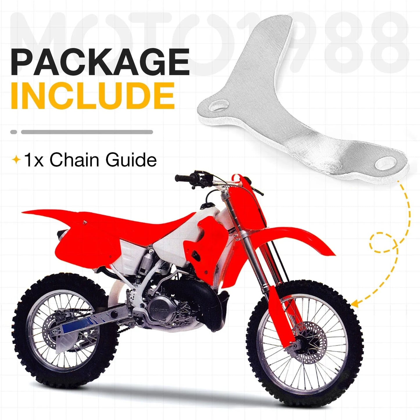 2 x Case Saver / Chain Guard for Honda CR250R CR500R (1984–2001)