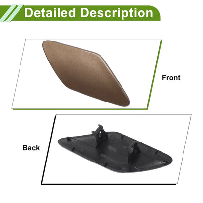 Washer Nozzle Cover Cap for Porsche Cayenne 2011-2014 (2 x Brown)