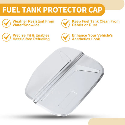 Fuel Tank Door Cap for Honda Accord 2023-2025 Gas Tank Flap Chrome Silver
