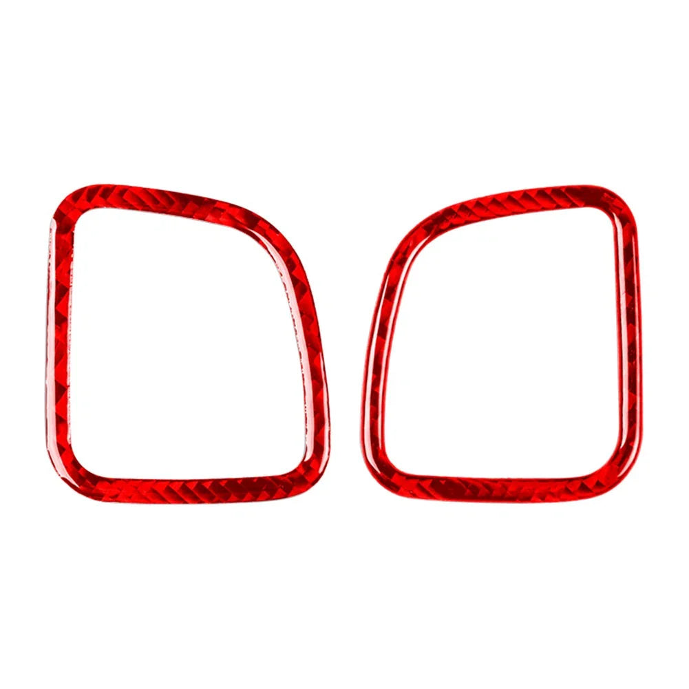 Carbon Fiber Red Interior Dashboard Air Vent Cover Trim for Cadillac CTS (2008-2013)