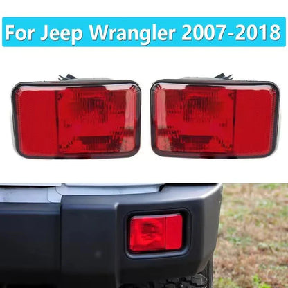 2 x Left + Right Rear Tail Fog Light for Jeep Wrangler (2007–2018)