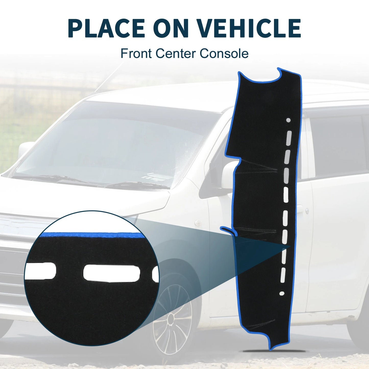 Dashboard Dash Cover Mat for Suzuki Jimny JB64 JB7 (2018–2024) Black Blue Set