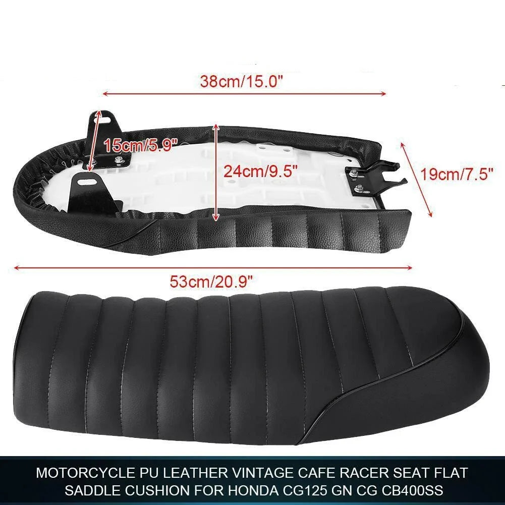 Flat Seat Hump Saddle for Yamaha Honda Cafe Racer Motorcycle