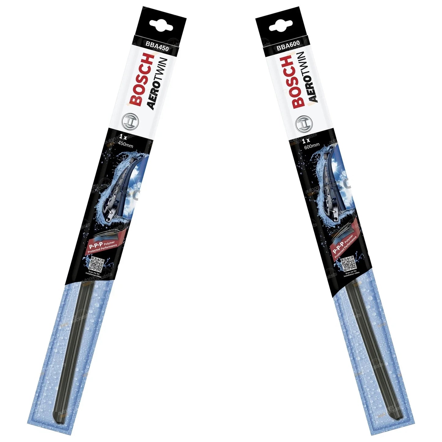 Front Pair Aerotwin Wiper Blades for Mazda Premacy (2001 - 2003)