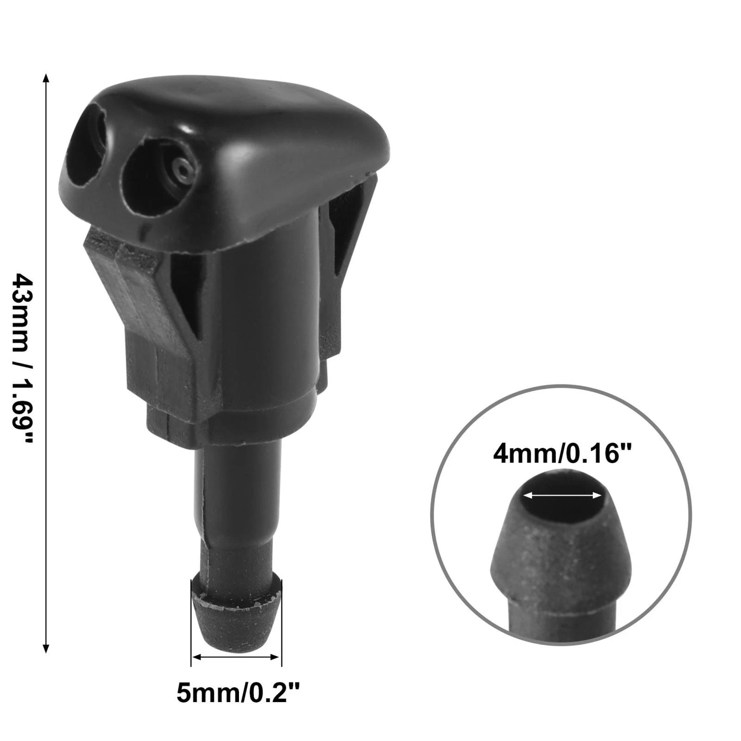 2X Front Windshield Washer Nozzles 85381-AA010 for Toyota Tacoma (2005–2010)