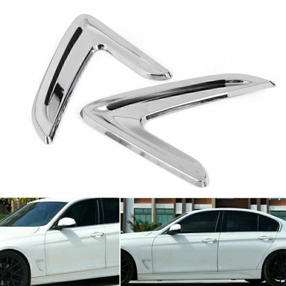 Chrome Side Body Marker Fender Air Wing Vent Trim for BMW 3 Series F30 (2013–2018)