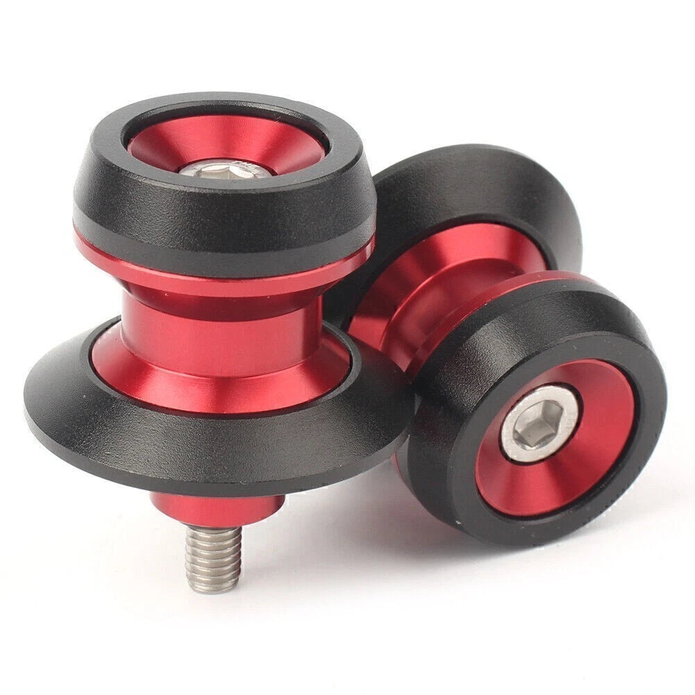 6mm Swing Arm Spool Stand Screw Slider Red for Yamaha YZF R1 R3 R6 MT-09 MT-10 (2015–2023)