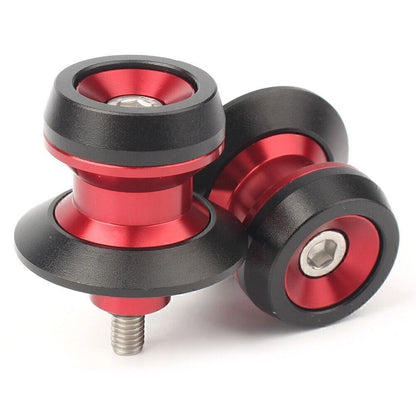 6mm Swing Arm Spool Stand Screw Slider Red for Yamaha YZF R1 R3 R6 MT-09 MT-10 (2015–2023)