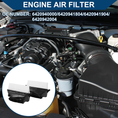 Set of 2 Engine Air Filters No.6420942304 for Mercedes-Benz ML350 (2010–2014)