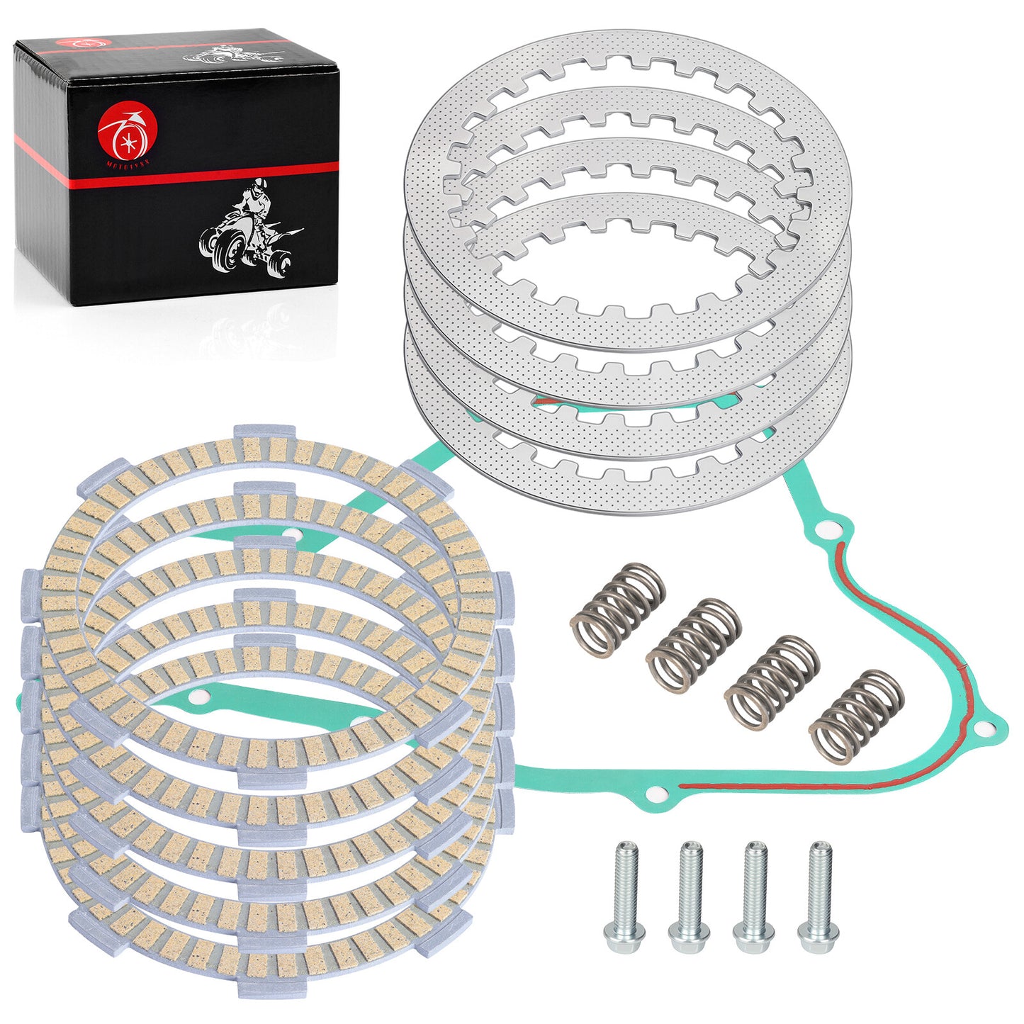 Clutch Friction Steel Plates Kit with Gasket for Honda CR 80 85 (1980–1985)