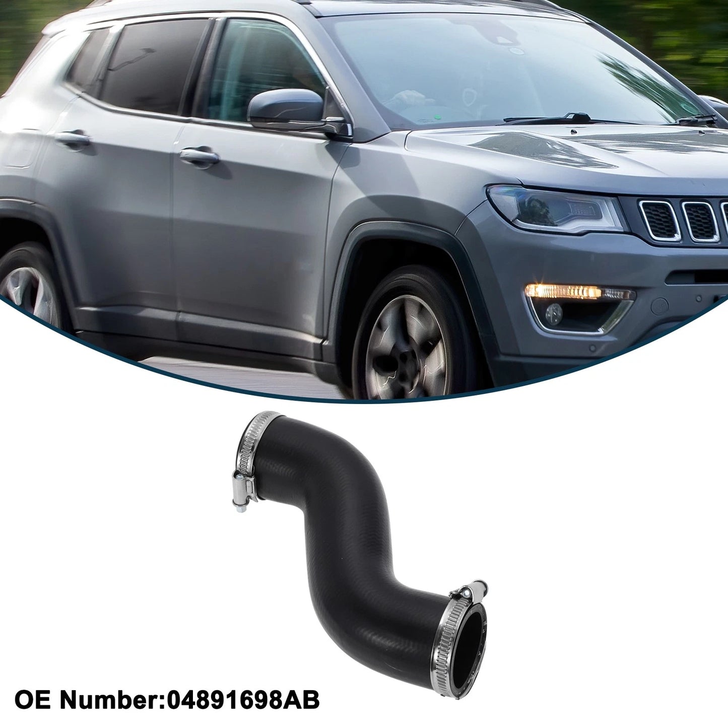 Radiator Hose for Jeep Patriot 2.0 CRD (2007–2017) No. 04891698AB