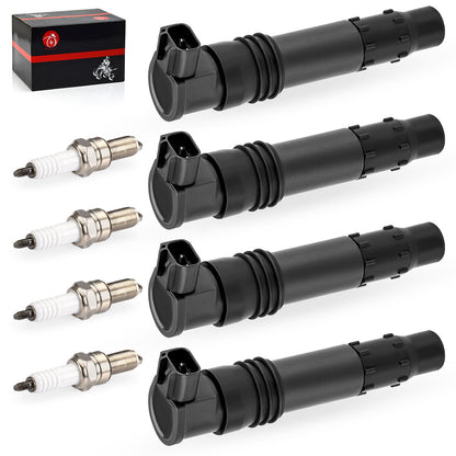 Set of 4 Ignition Coils & Iridium Spark Plugs for Suzuki GSX-R600 (2006–2020)