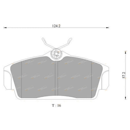 Front Disc Brake Pad Set for Nissan Pulsar N16 (2000-2005)