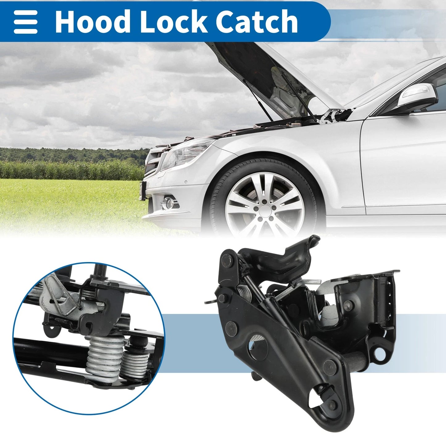 Hood Latch Assembly for BMW 528i (2011–2016) No. 51237206454