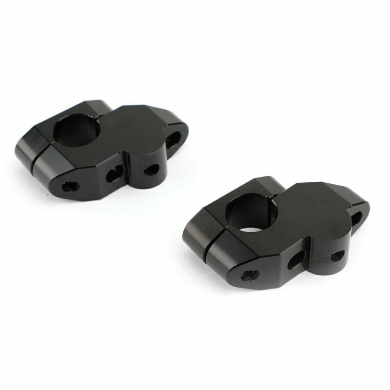 CNC Bridge Handlebar Flange Ø22mm H26mm Black for Yamaha Honda Motorcycle (FR)