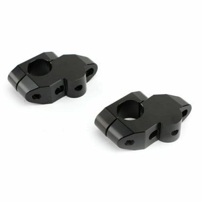 CNC Bridge Handlebar Flange Ø22mm H26mm Black for Yamaha Honda Motorcycle (FR)