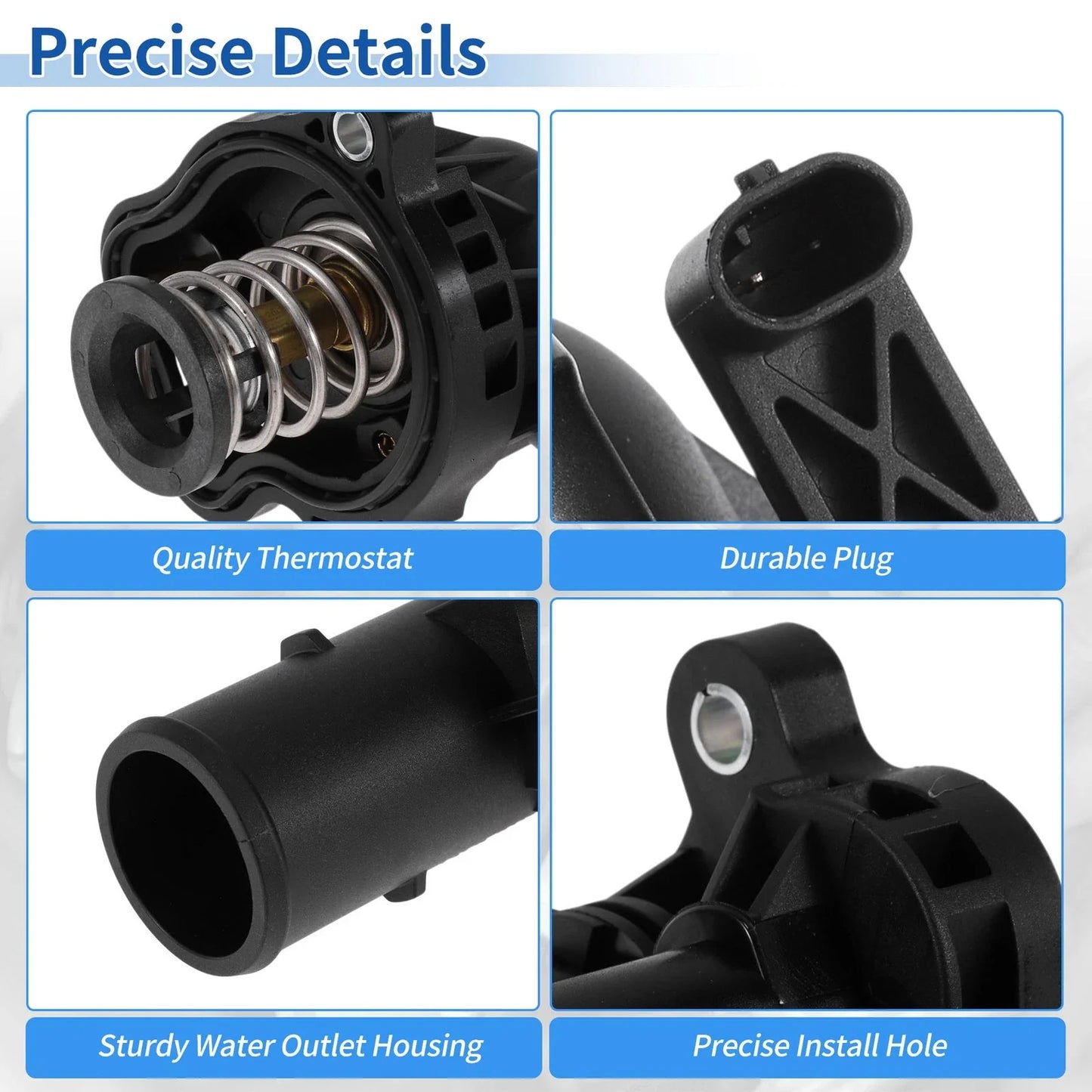 Engine Coolant Thermostat Housing for Dodge Durango V6 3.6L (2011-2023)