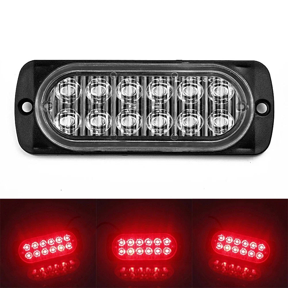 12LED Off-road Safety Urgent Working Fog Red Light Lamp for Cars