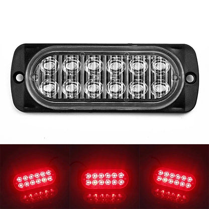 12LED Off-road Safety Urgent Working Fog Red Light Lamp for Cars