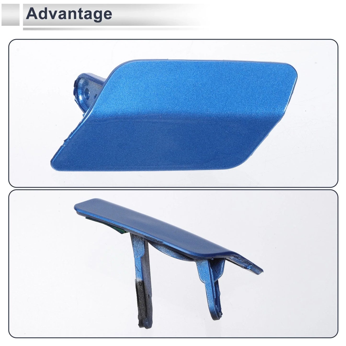 Front Left Side Bumper Headlight Washer Nozzle Cover Cap for BMW 3 Series Blue