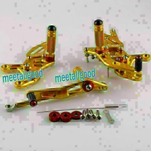 Adjustable Rearset Footpegs Set for Yamaha YZF R1 (2009–2011) 10 Gold