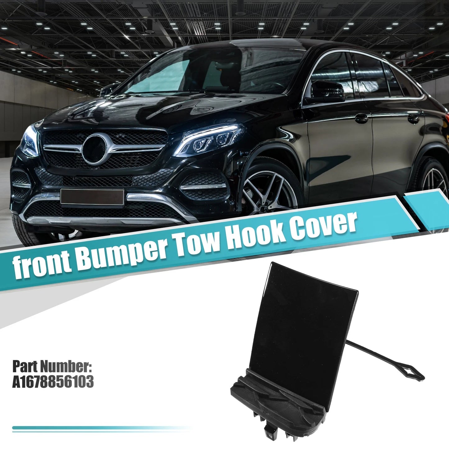 Tow Hook Cap for Mercedes-Benz GLE 350 (2016–2023) No.A1678856103 Black
