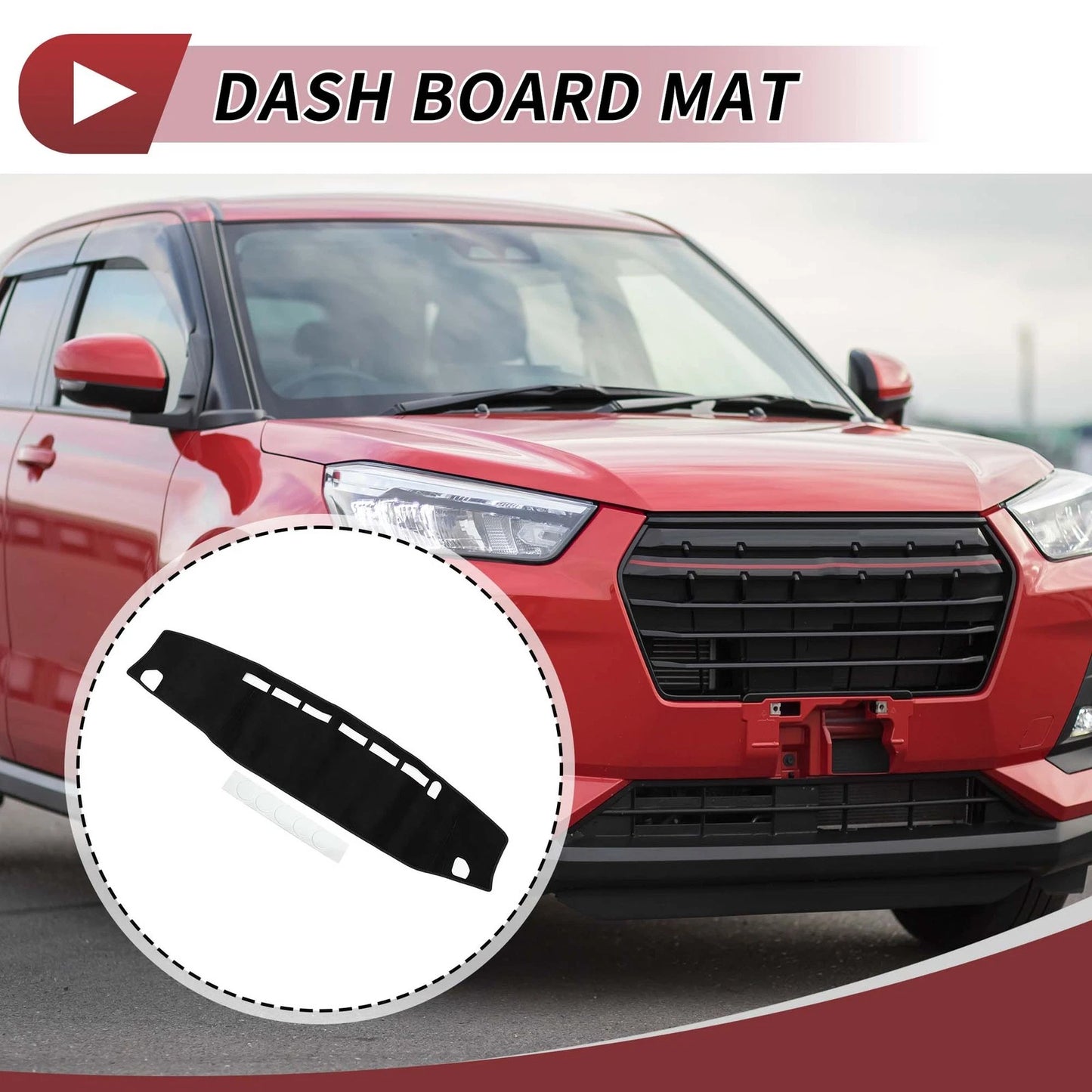 Dashboard Cover Mat for Daihatsu New Atrai S7 (2021–2024) Black