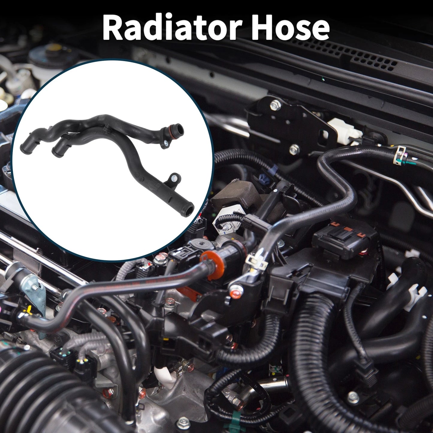 Radiator Hose Coolant Pipe for Volkswagen Touareg (2010–2014) 1 Pcs Plastic Black
