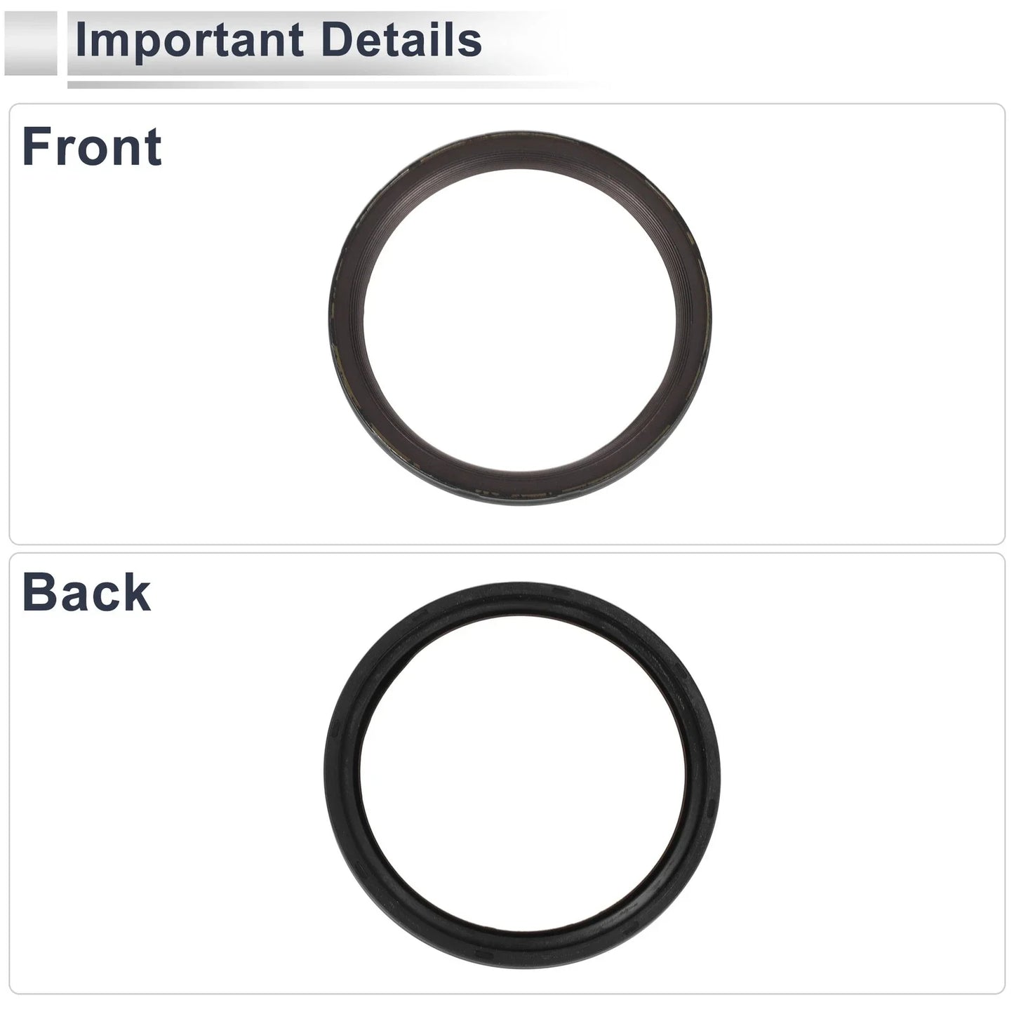 Rear Crankshaft Oil Seal for Chevrolet Impala 1999-2009 (2 x NBR Rubber Seals)