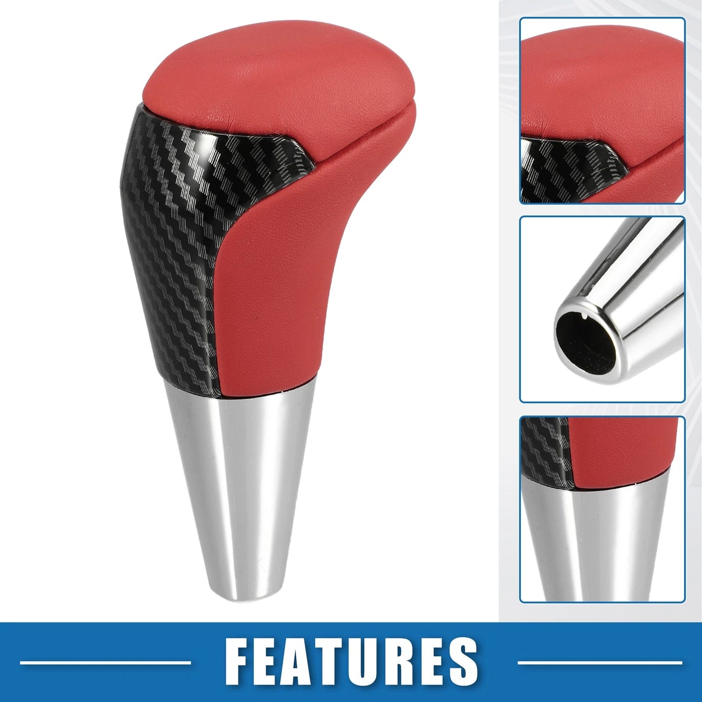 Gear Shift Knob for Toyota (Unpunched, Faux Leather, Carbon Fiber Pattern)