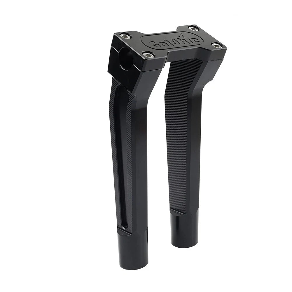 Black 10" Pullback Handlebar Risers Clamp for Harley 1" Handlebar